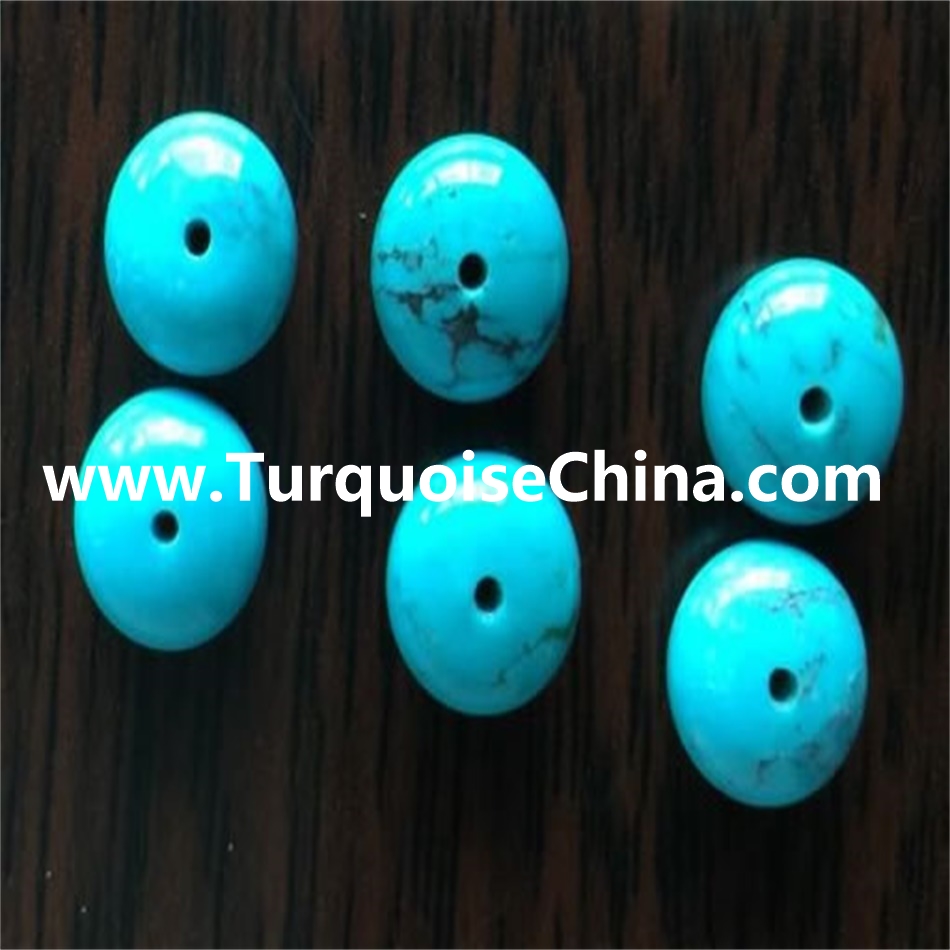 Naturally clean Turquoise Rondelle beads & clean turquoise Abacus Beads