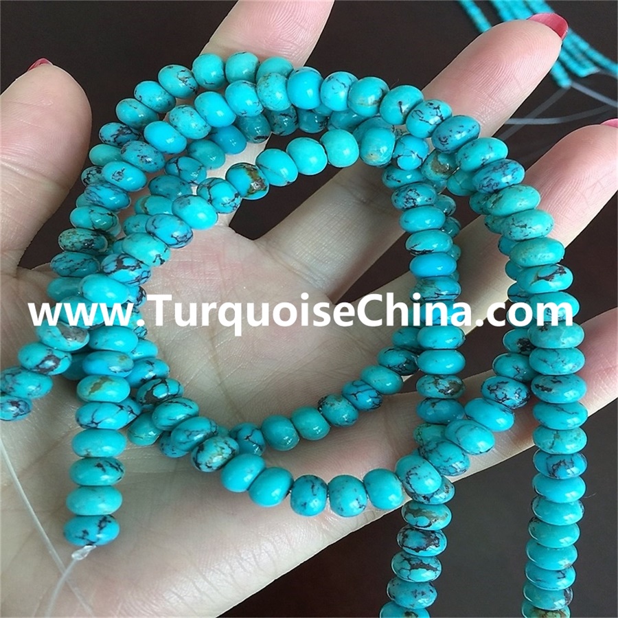 Turquoise Rondelle beads jewelry & turquoise Rondelle beads jewellery