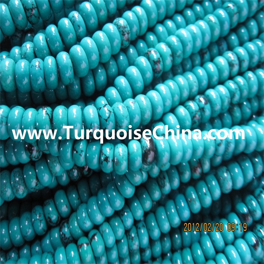 Natural bule turquoise Rondelle beads & turquoise Abacus Beads stone jewelry