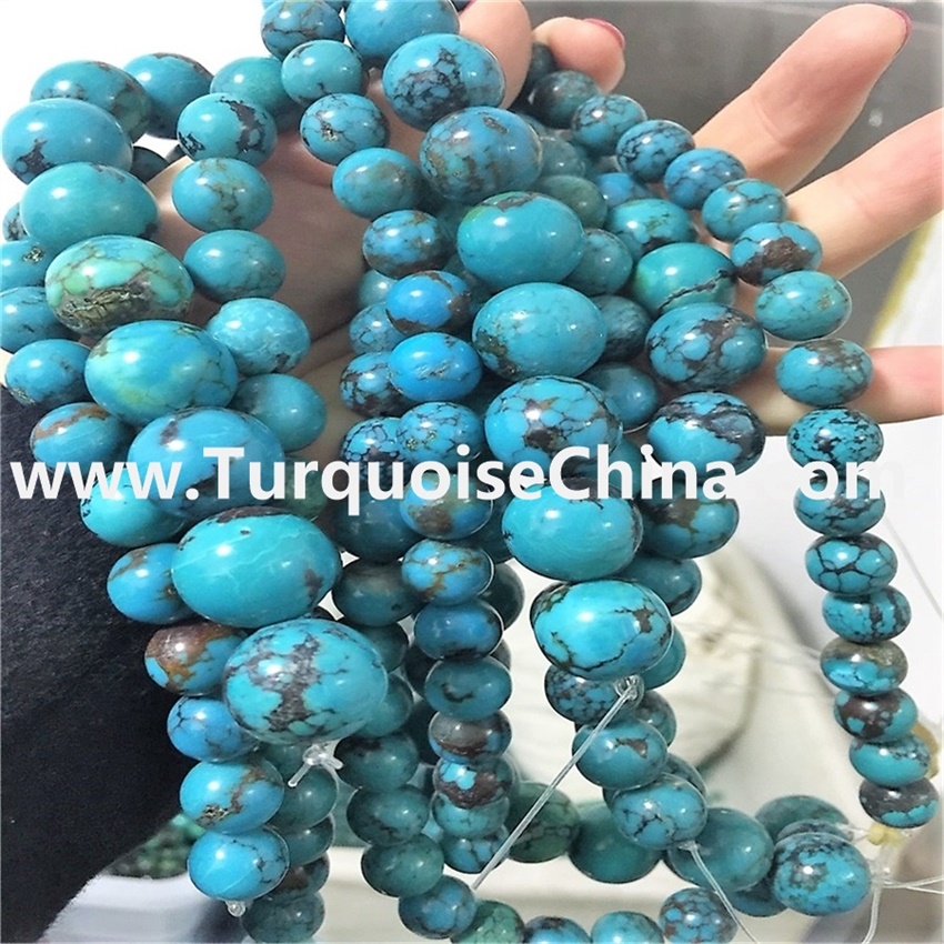 Genuine Kingman Turquoise round shape Beads 8mm to 30mm