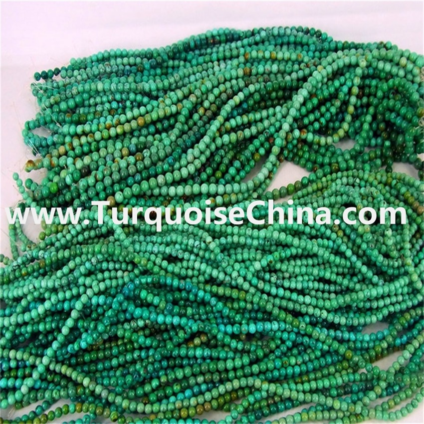 Apple green mohave smooth polish Turquoise Round Beads jewelry