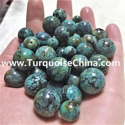 American Nevada Spider Web Turquoise Beads Large Beads Round Beads jewelry