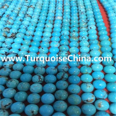 American and European style natural turquoise round beads