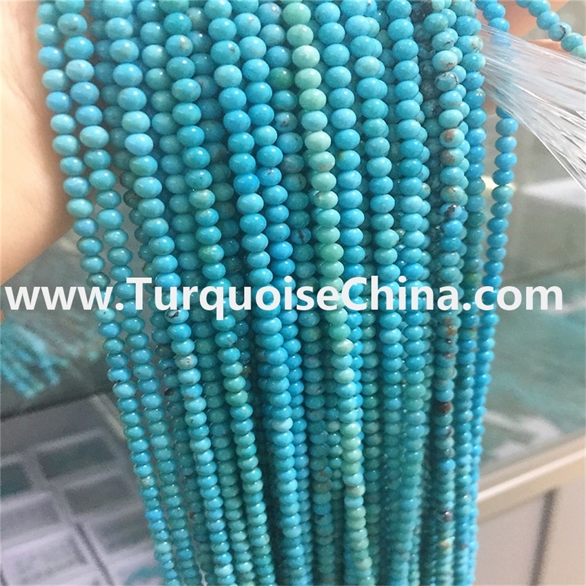 Hot sale Wholesale less matrix bule color natural turquoise round beads by handmade jewellery