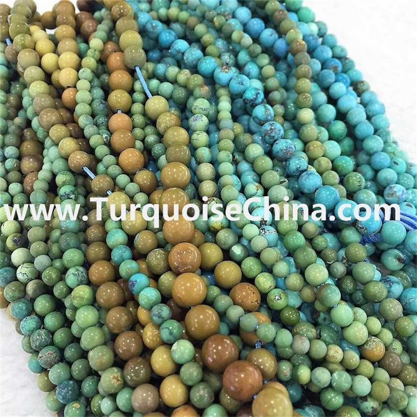 Turquoise round stone beads