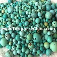 Round Shape Real Natural Stone Chinese Turquoise Beads jewelry