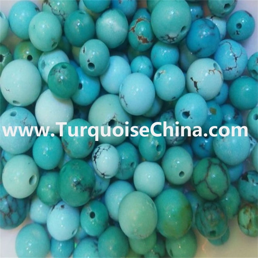 different size naturally turquoise round beads bulk wholesale