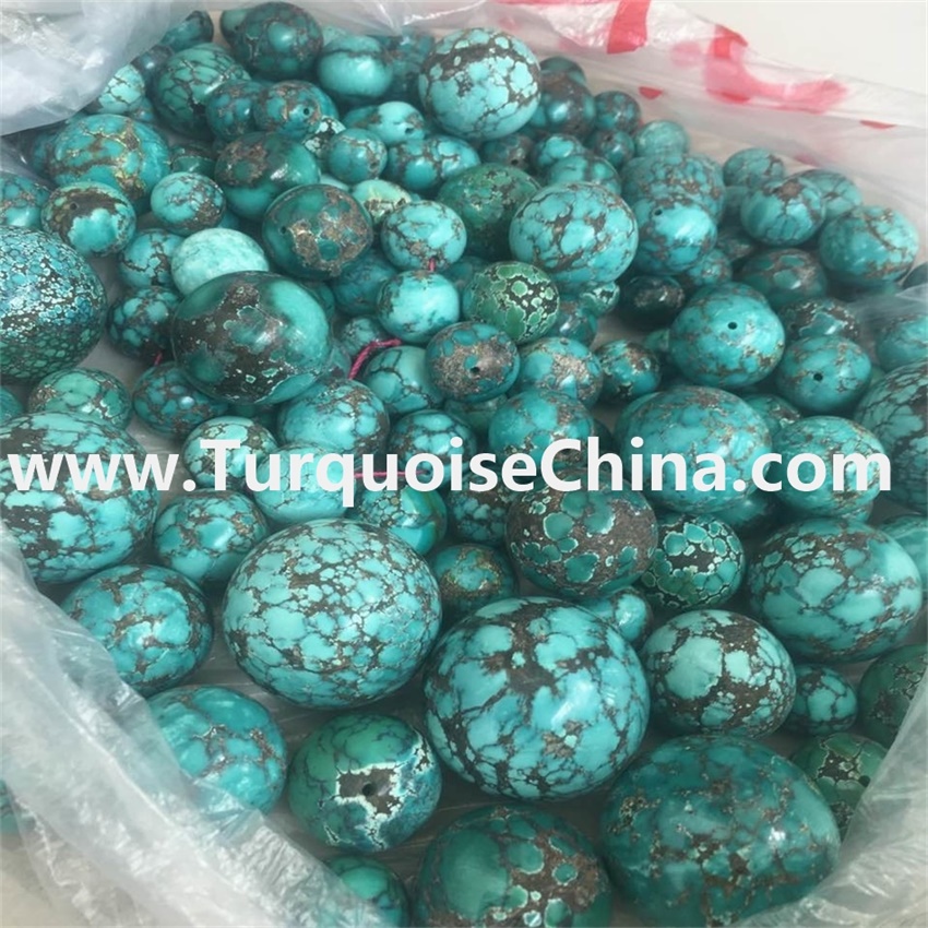 Orinigal geneine turquoise round beads