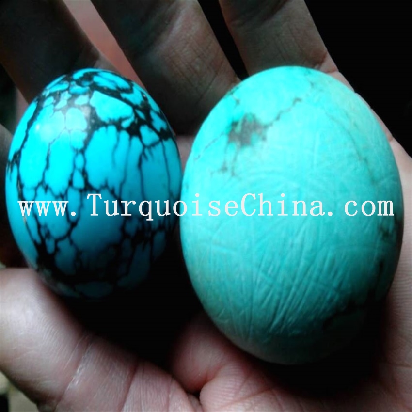 Hubei Tibet Turquoise Smooth Round Ball Sphere Loose Natural Gemstone Beads