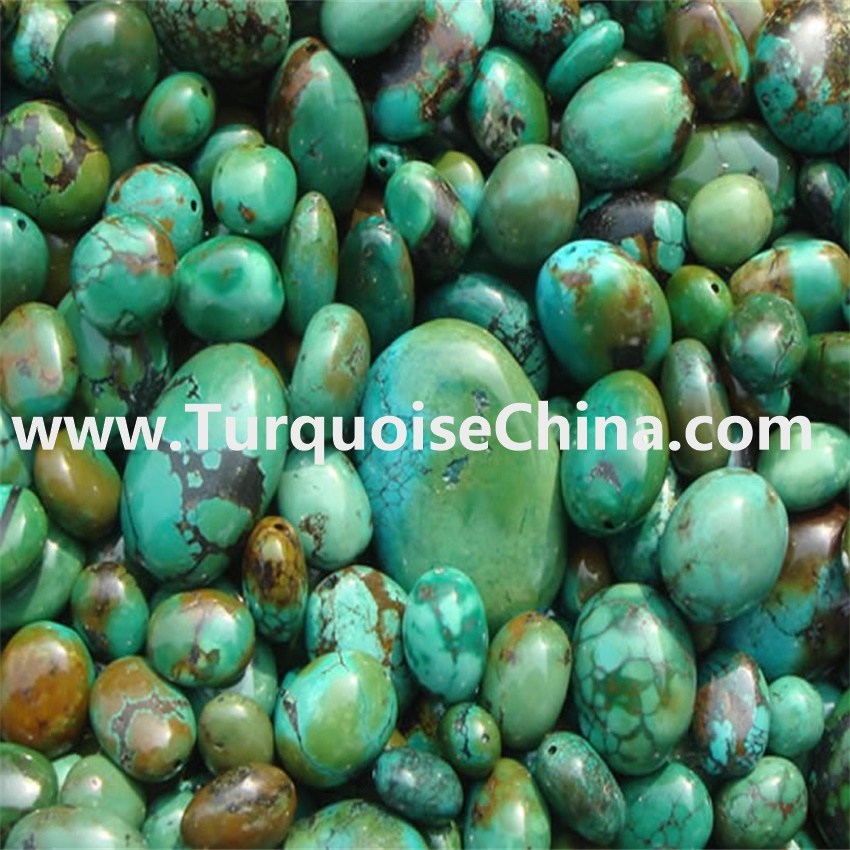 Wholesale orinigal and naturally Turquoise Round Oval beads Green Turquoise Beads jewelry