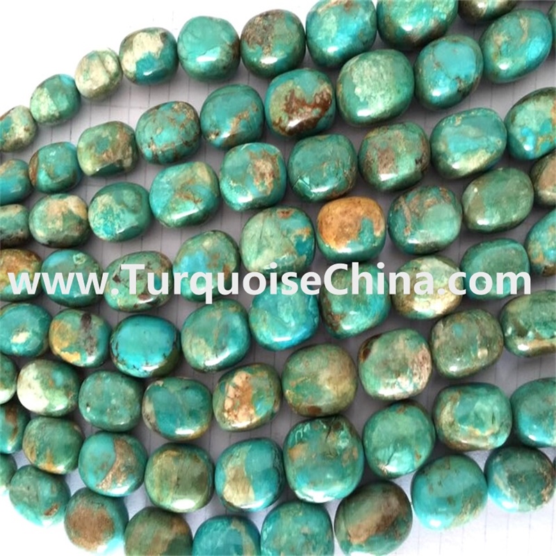 Natural Turquoise Briolette Oval Beads/ Turquoise Oval Potato Beads/ AA Quality