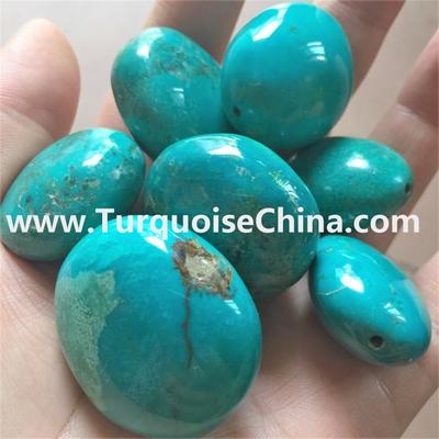 Blue Oval Real Turquoise Beads gemstone jewellery