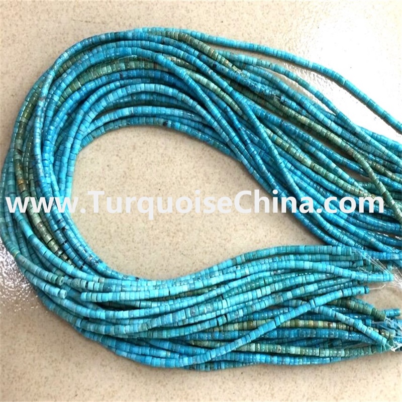 Natural Sleeping Beauty turquoise Heishi beads to making Necklace jewelry