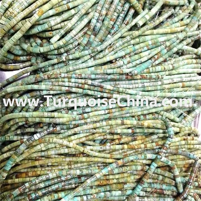 Stabilized Turquoise Gemstone Heishi Beads 16'' 2mm 3mm 4mm 6mm 8mm 10mm
