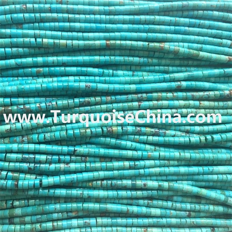 Naturally different size turquoise Heishi Beads gemstone