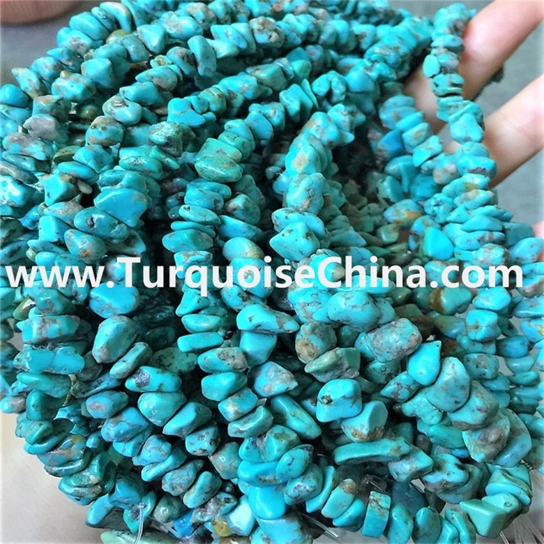Fine Blue Turquoise Chips Gemstone beads