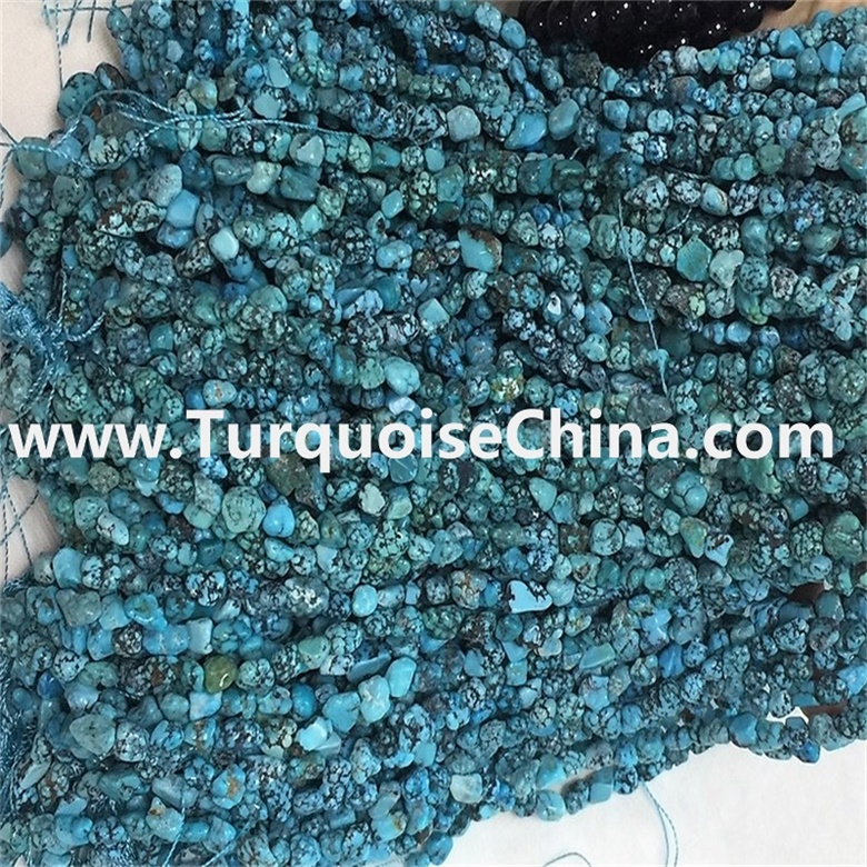16" Long Natural Arizona Turquoise Chips Beads, Uncut Beads,4-6 MM