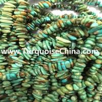 34"Inch Turquoise Chip Beads Strand Natural Blue Turquoise Pebble Beads