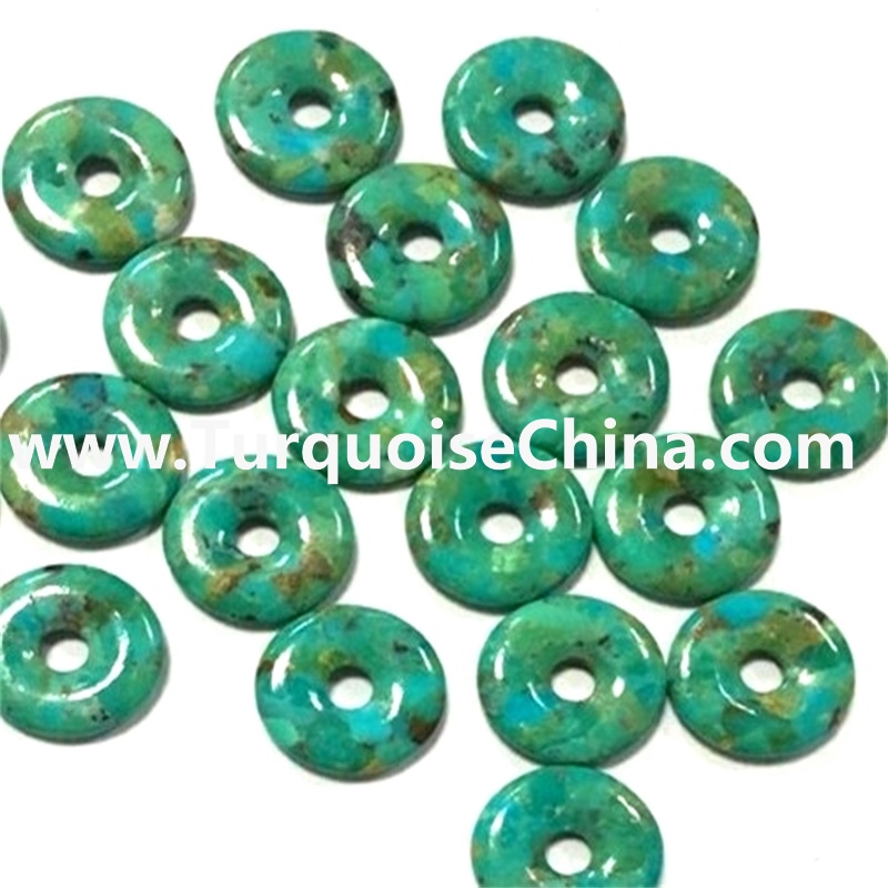 Genuine Natural American Turquoise Circle Beads