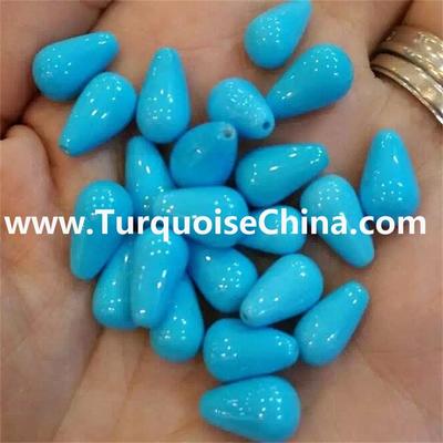 Natural Gemstone Turquoise Teardrop Beads for jewelry making