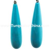 Blue Natural Genuine Gemstone Turquoise Teardrop Beads Jewelry