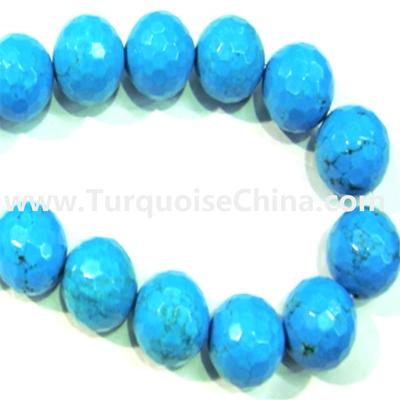 Turquoise Faceted Round Natural Semi Precious Gemstone Beads