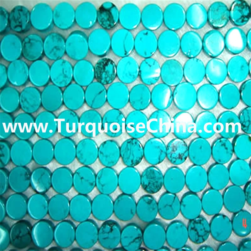 Naturally Turquoise Coin Beads & Genuine Gemstone Turquoise Button Beads