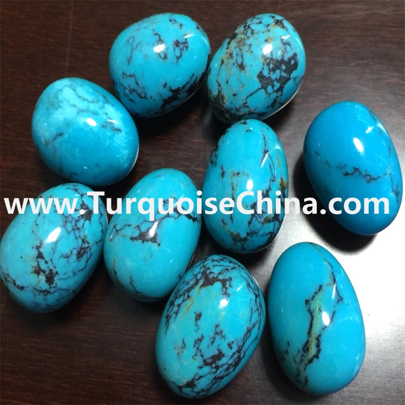 Stablish sleeping beauty turquoise gemstone egg beads