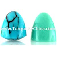 Natural Blue Tibetan Loose Turquoise Bullet Cabochon for Bullet Jewelry