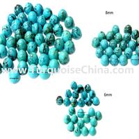 Sky Blue Turquoise Bullet Loose Spacer Seed Stones Beads DIY Bracelets Necklace Jewelry Findings