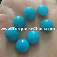 Aqua Natural Stablish Turquoise Disk Beads Gemstone Jewelry 8MM