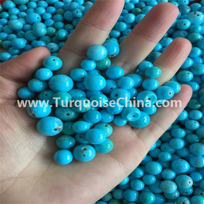 Electrolysis technology treatment  naturally original turquoise  gemstone beads