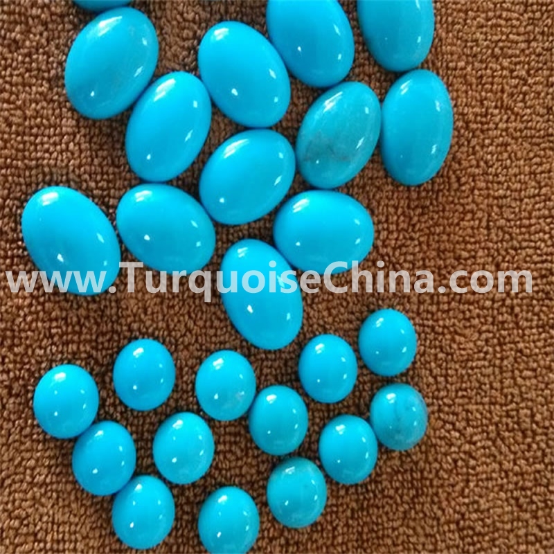 Natural clean sky blue turquoise cabochon gemstone jewelry