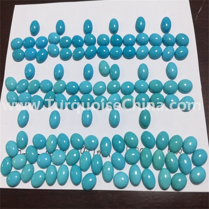 Each card 100 pieces 9x7mm oval shape gemstone turquoise Tibetan cabochon jewelry