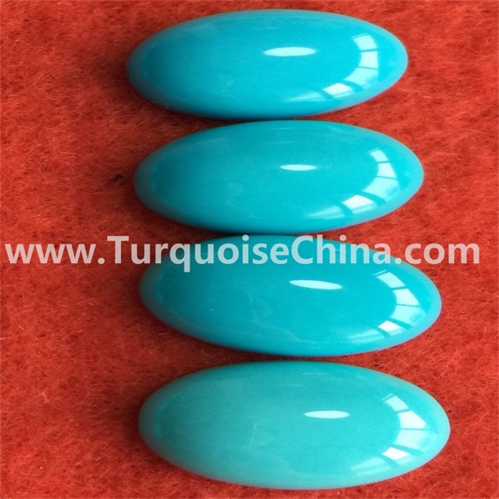 Natural Sleeping Beauty Turquoise Cabochon Oval Turquoise Color Loose Gemstone