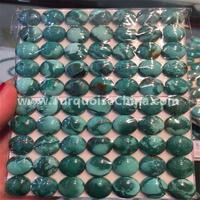 naturally genuine Hubei Oval Turquoise cabochon 10x14mm