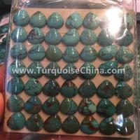 HuBei  spider-web Turquoise Oval Domed Cabochons-16 x 12mm
