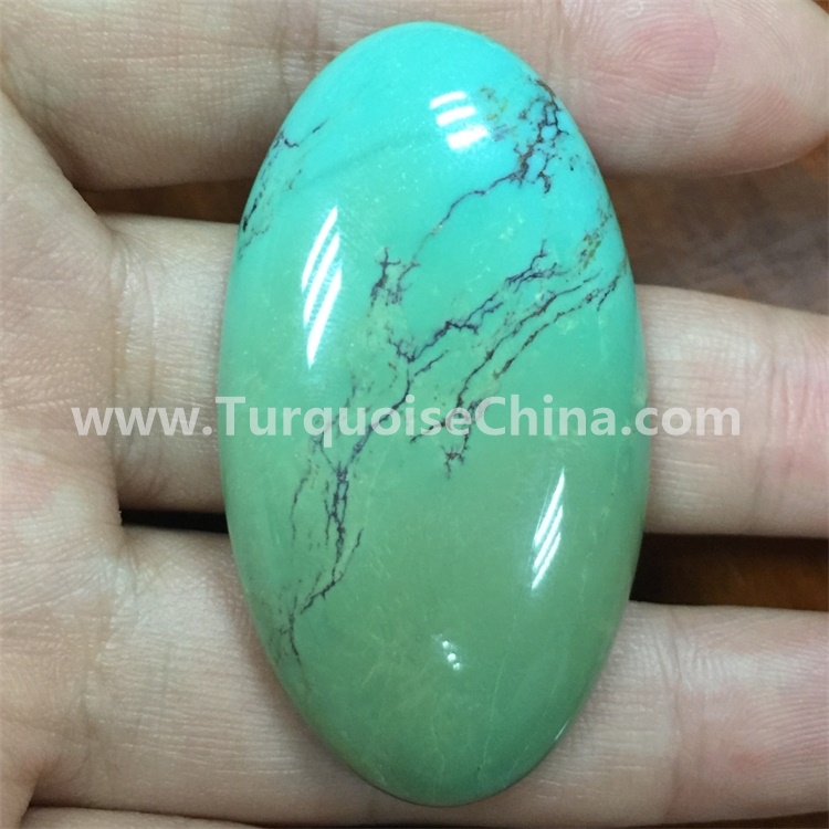 40 mm x 50 mm naturally genuine turquoise oval gemstone cabochon