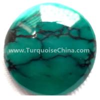 Middle domestic production turquoise turquoise Oval cabochon Ruth 30x40x5mm nature stone