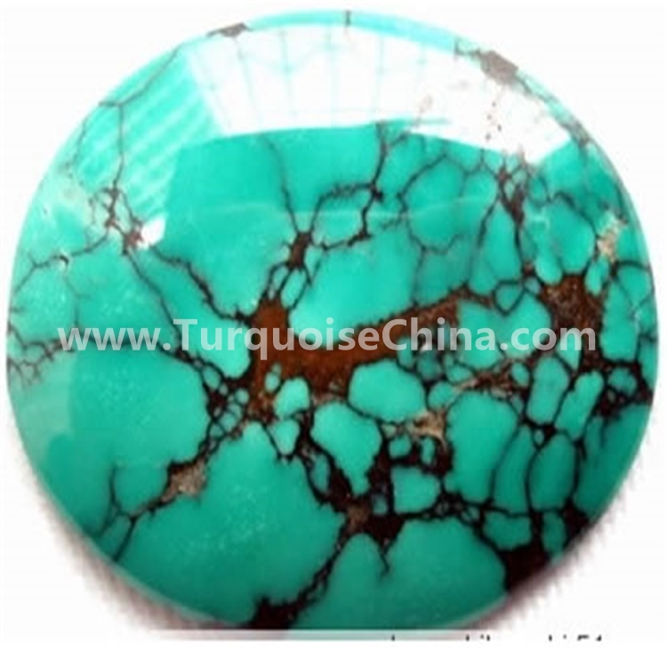 AAA Turquoise Oval Cabochon  Natural Turquoise Matrix Copper Filled Semi Precious Gemstone Cabochon