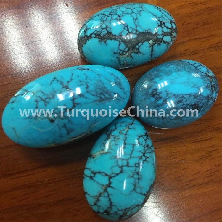 compressive natural Chinese style  turquoise oval shape cabochons