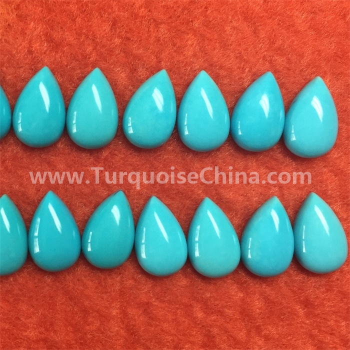 High Quality Natural Sleeping Beauty Arizona Turquoise Pear shape match pairs Cabochon