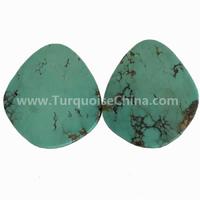 China Hubei genuine turquoise pears shape cabochons