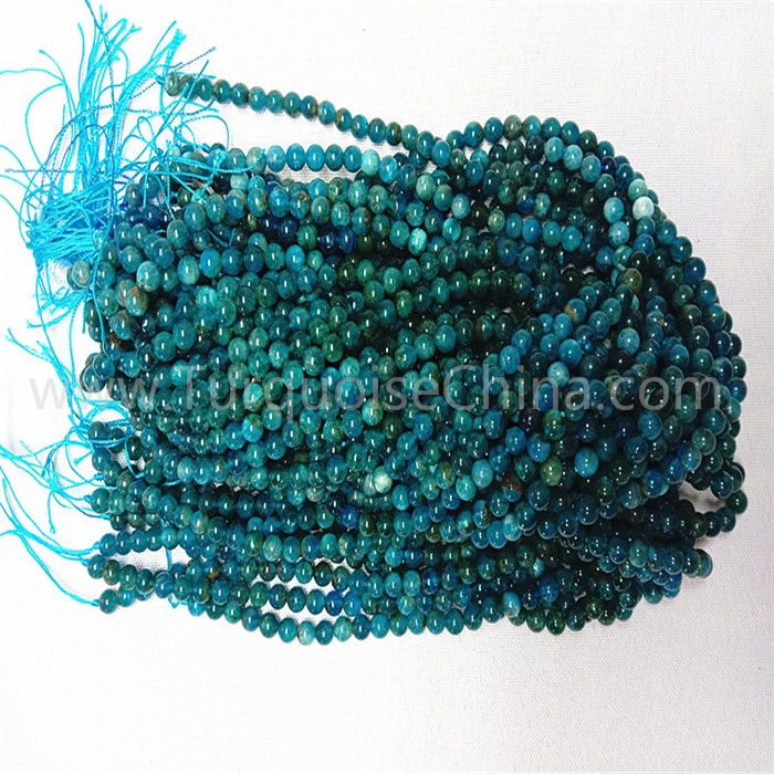 Natural Blue Apatite round shape beads gemstone strings AB