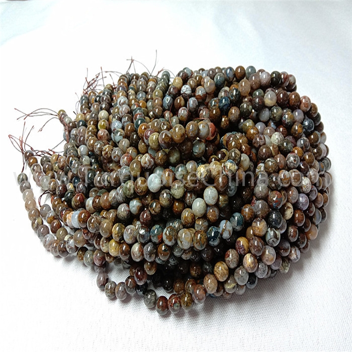 Natural Golden Pietersite round shape beads gemstone strings