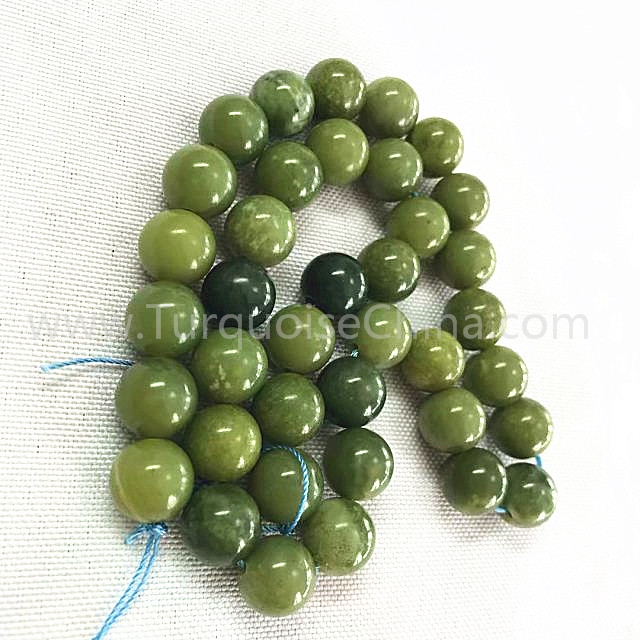 Natural Canadian jade round shape beads gemstone strings