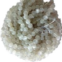Natural white Moonstone AA round shape beads and smooth gemstone strings