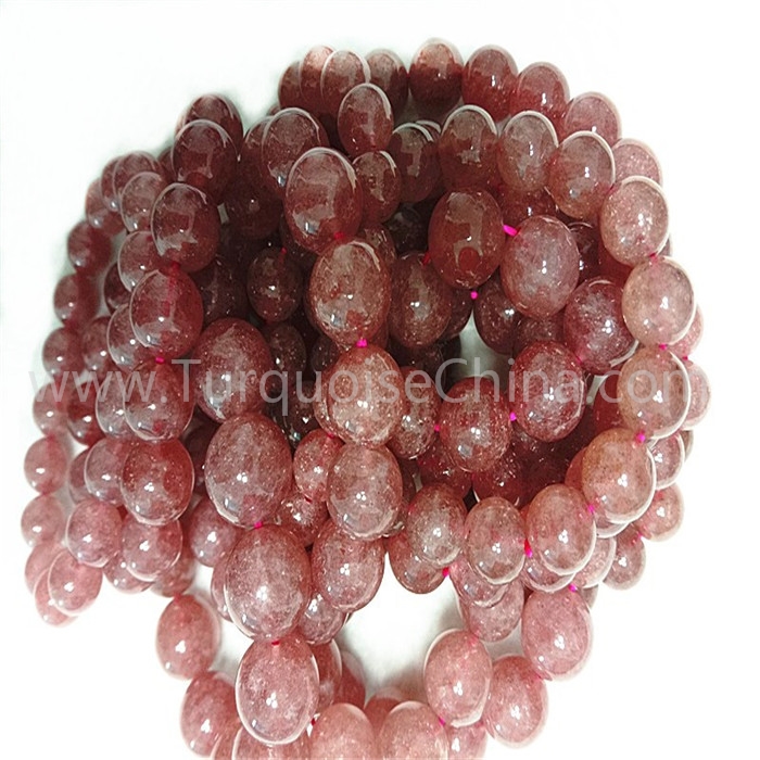Natural Red Strawberry Crystal round shape beads gemstone bracelet