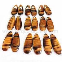 Natural Tiger stone water drop shape smooth wholesale