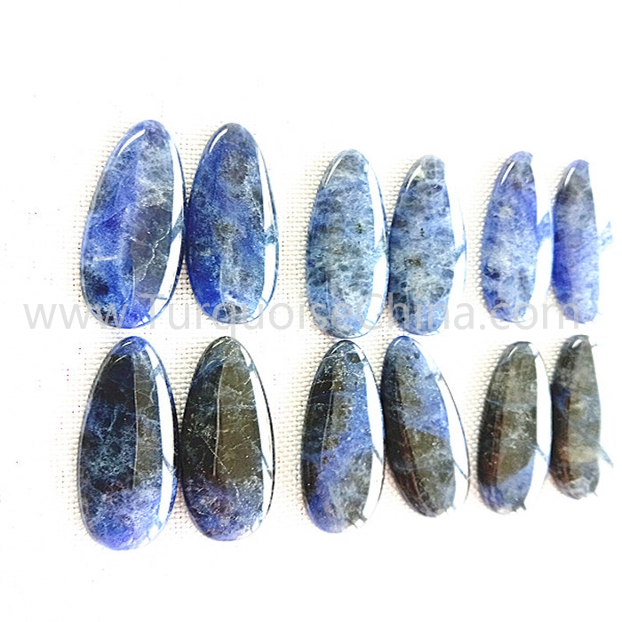 Natural Blue-vein stone water drop shape gemstone wholesale